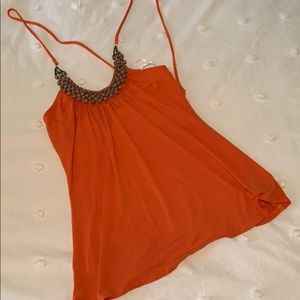 Orange halter top